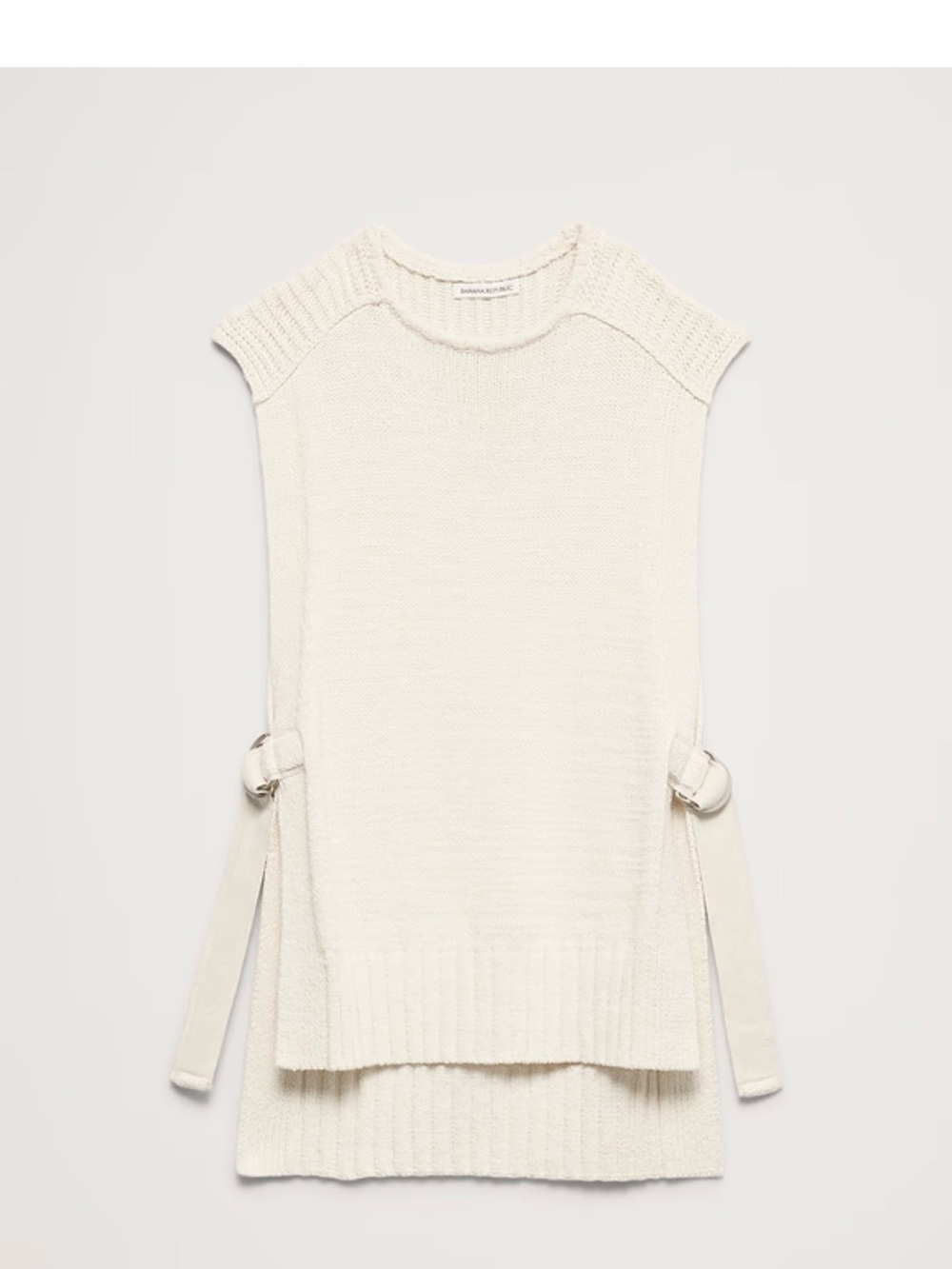 Banana Republic Cream Knitted Sleeveless Sweater Tunic